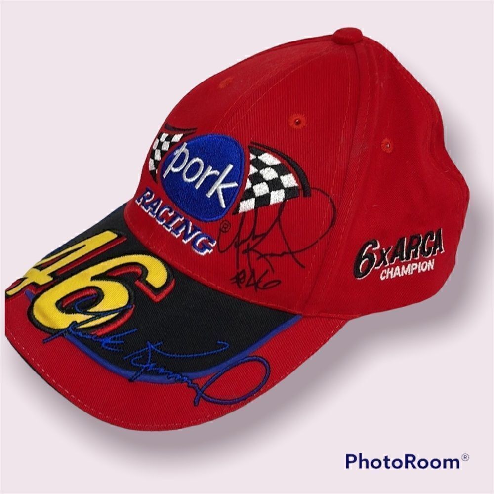 Frank Kimmel Signed 46 Car Pork Racing Hat ARCA